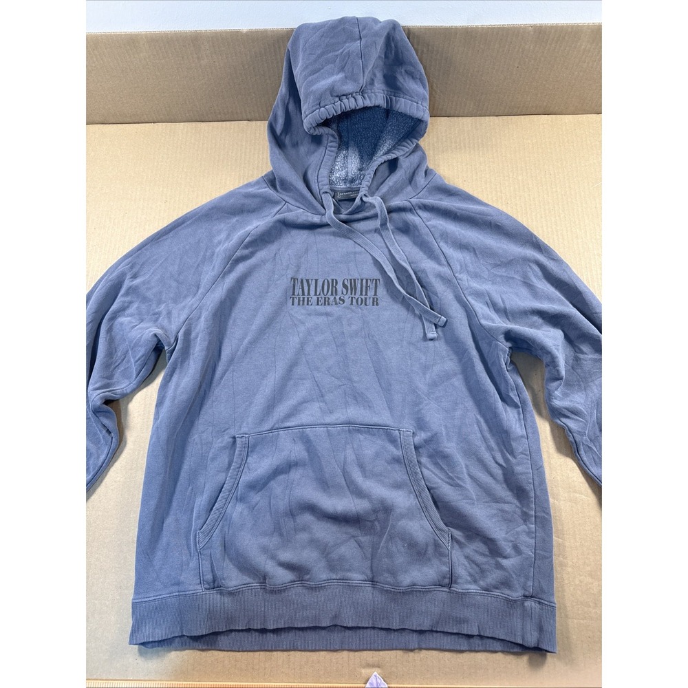 Taylor Swift The Eras Tour 2023-2024 Hoodie Mens Large Blue Gray Pullover